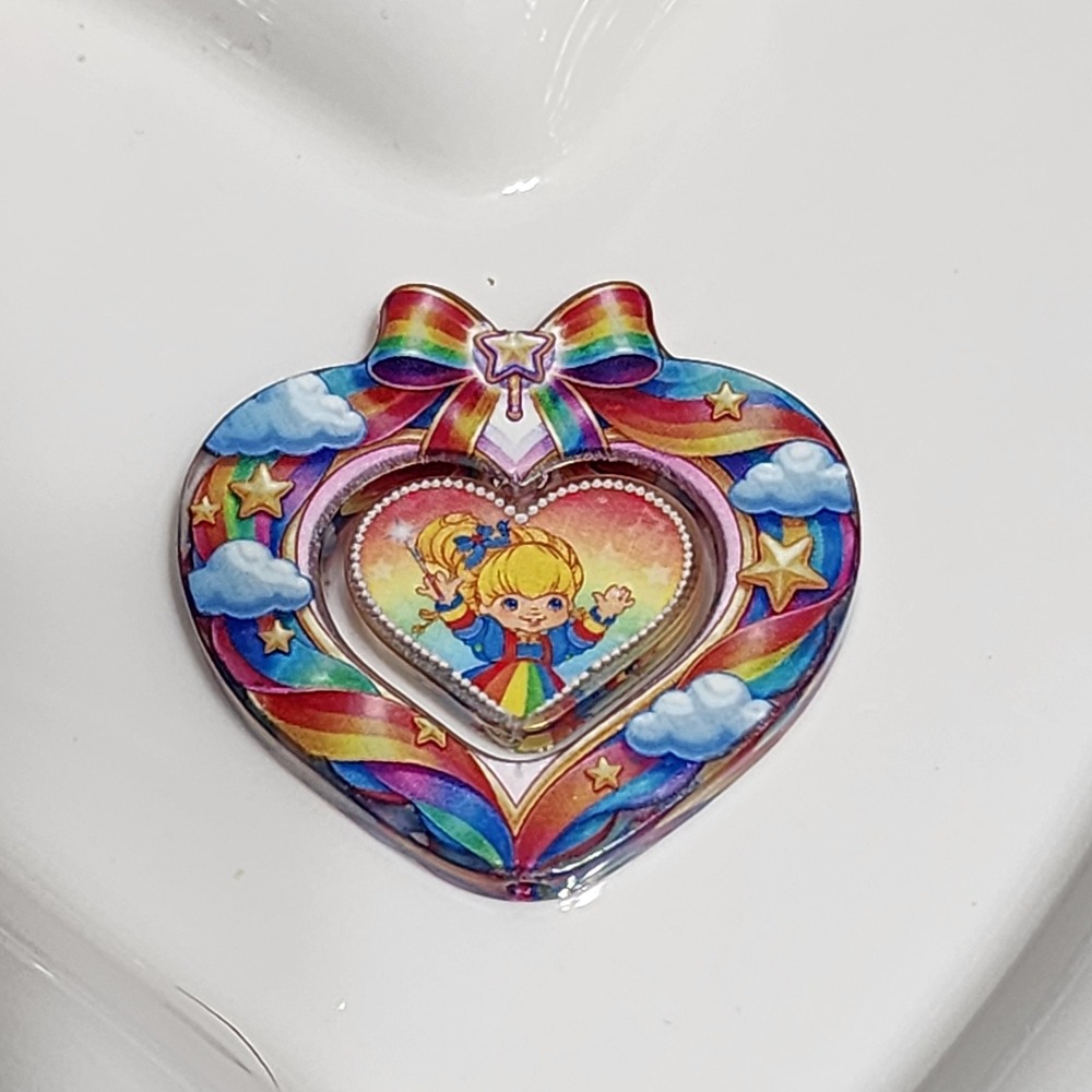 Rainbow Heart Focal Beads Beaded Pen Jewelry Making Acrylic Phone Chain Charms